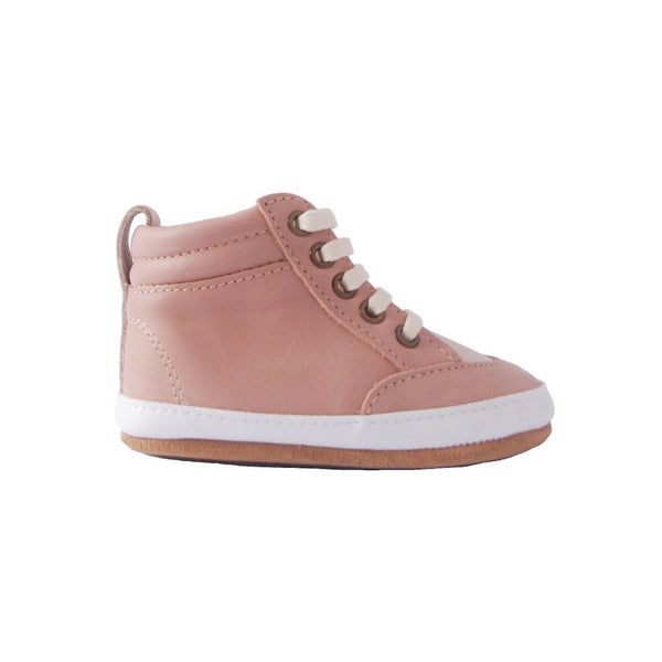 Baby pink high tops top