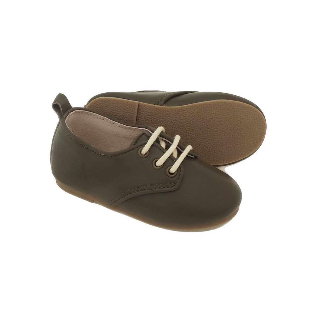 Children’s Dark Green Oxford Shoes for Children & Kids. Natural Leather, super comfortable, quality, stylish boys & Girls Kit & Kate 20
