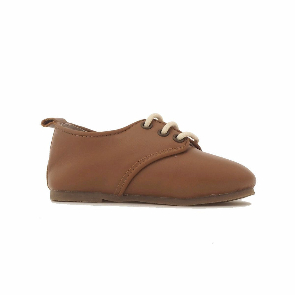 Children’s Caramel Brown Tan Oxford Shoes for Children & Kids. Natural Leather, super comfortable, quality, stylish boys & Girls Kit & Kate 8