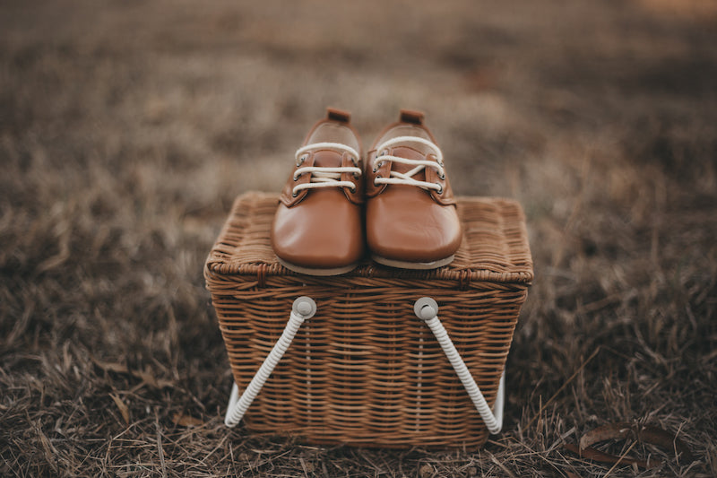 Soft soled baby shoes for little children who are learning to walk and take their first steps