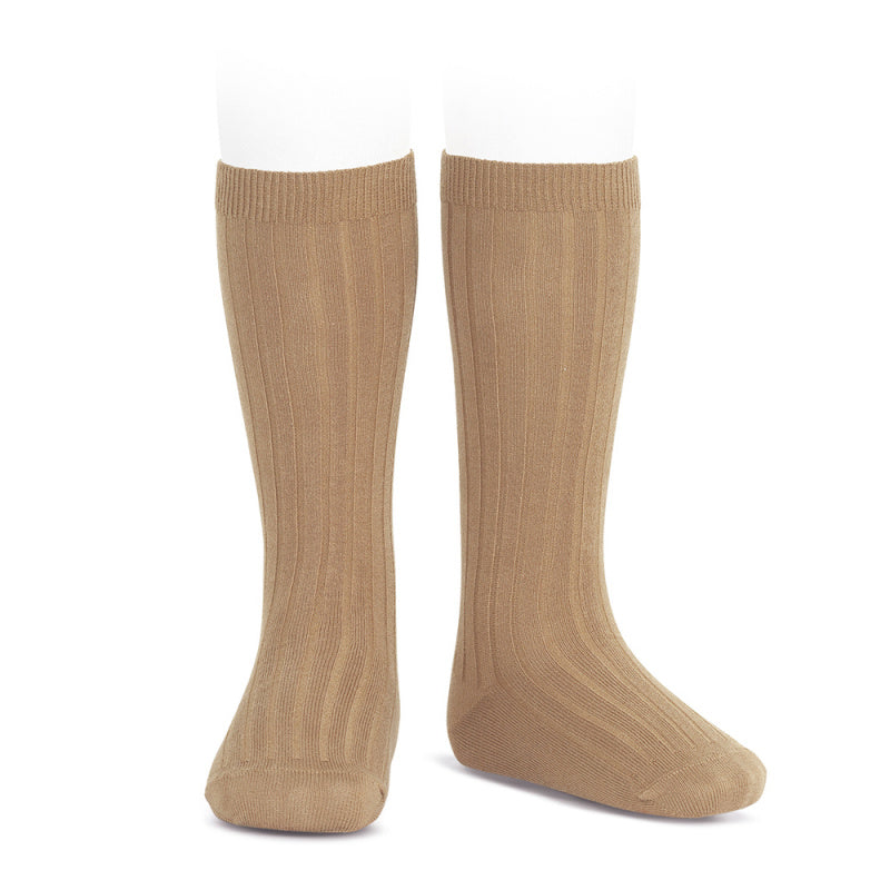 Condor Socks - Ribbed, Knee High - Camel Baby & Toddler Socks from Spain in Australia by Kit & Kate