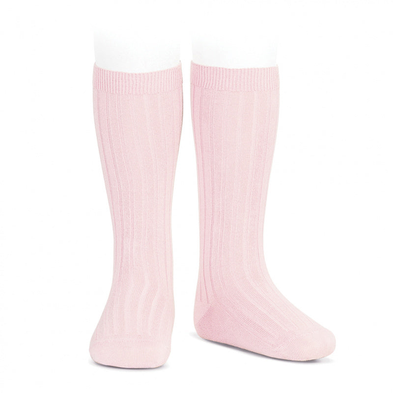 Condor Socks - Ribbed, Knee High - Pink Baby & Toddler Socks from Spain in Australia by Kit & Kate