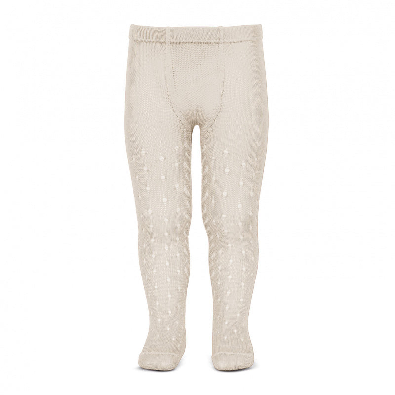 Condor Tights - Full Openwork Lace in Linen Baby & Toddler Socks from Spain in Australia by Kit & Kate