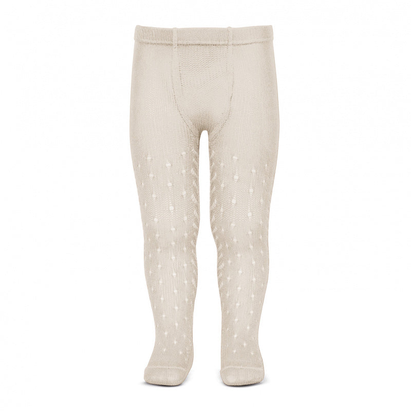 Condor Tights - Full Openwork Lace in Linen Baby & Toddler Socks from Spain in Australia by Kit & Kate