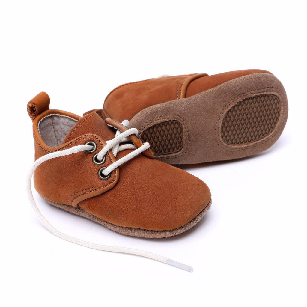 Oxford Nubuck Natural Leather Baby soft soled natural leather Shoes for Babies and Toddlers boy & girls - Kit t& Kate 12