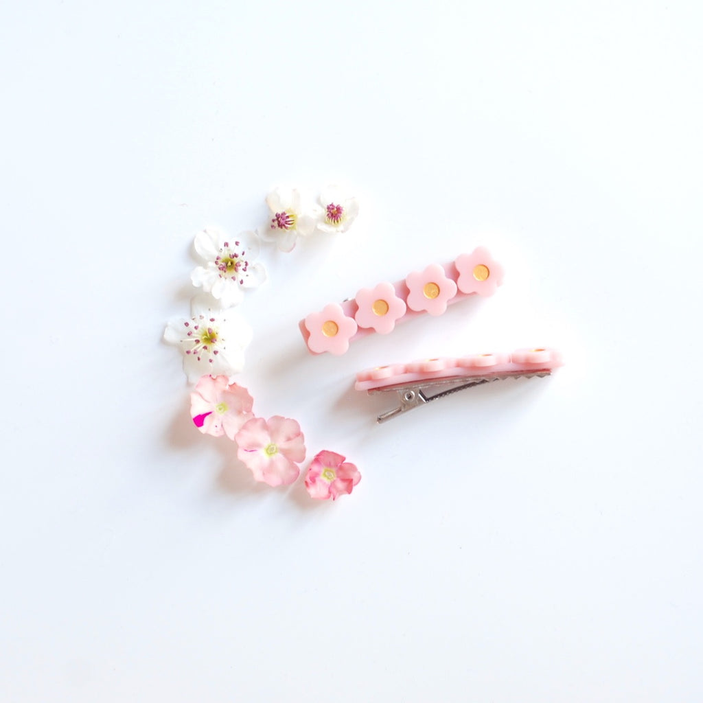 Kit & Kate Flora Children's Hair Clips - Bubble Gum Pink