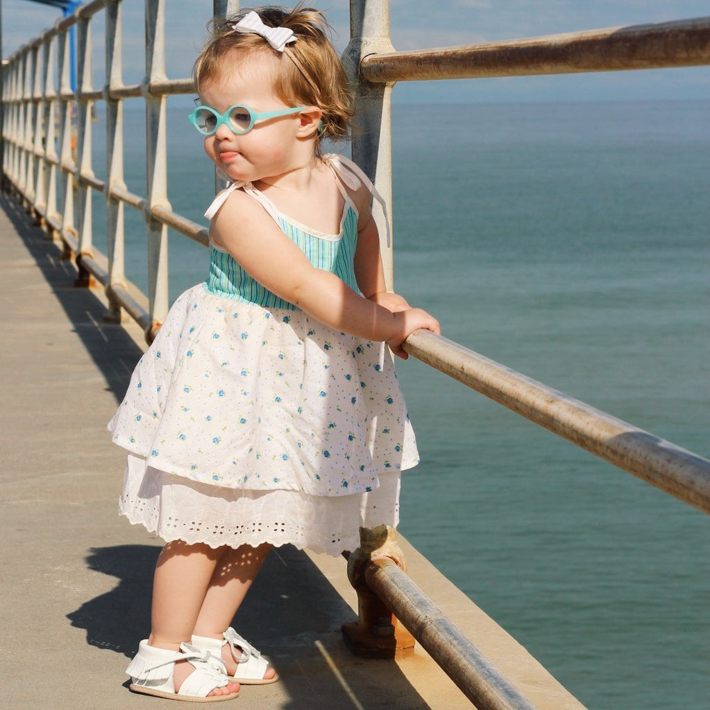 Baby Sandals - Cali White for babies toddlers and children, natural leather boys & girls, Kit & Kate Australia Perth 2