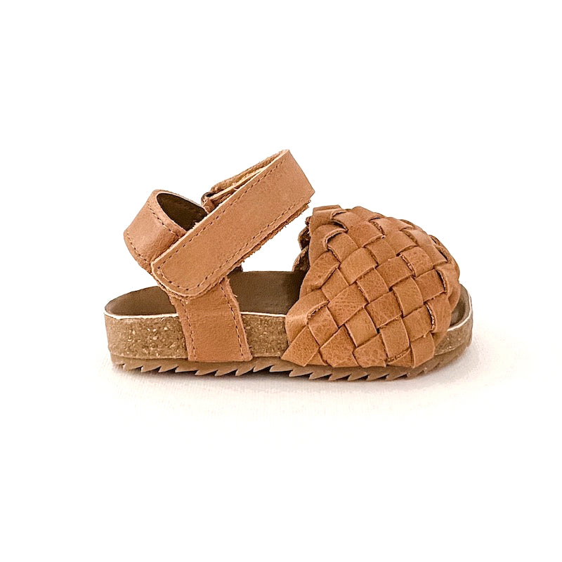 Soleil Cream Leather Baby Toddler Kids Sandals for Boys Girls Kit Kate