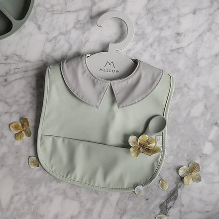 Kit & Kate Designer Stylish baby Bibs with a preppy formal collar in green that we love so much because its cool