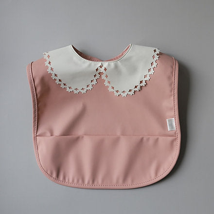 Papillon Baby & Toddler Bib - Rose-Snow - waterproof easy to clean 