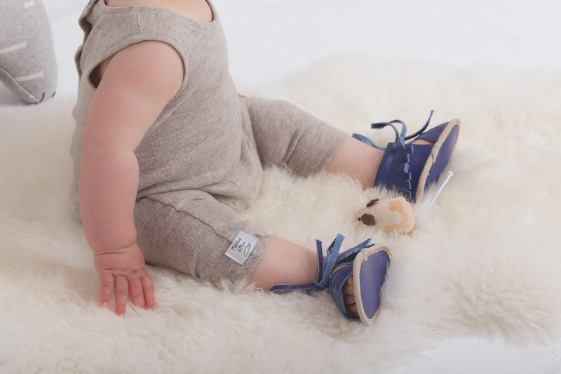 Baby Sandals - Cali Blue for babies toddlers and children, natural leather boys & girls, Kit & Kate Australia Perth 6