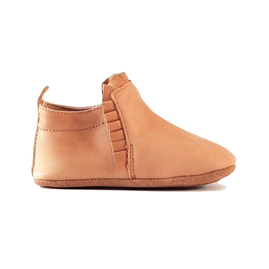 Brown baby boots in real leather with soft soles by Kit & Kate Australia