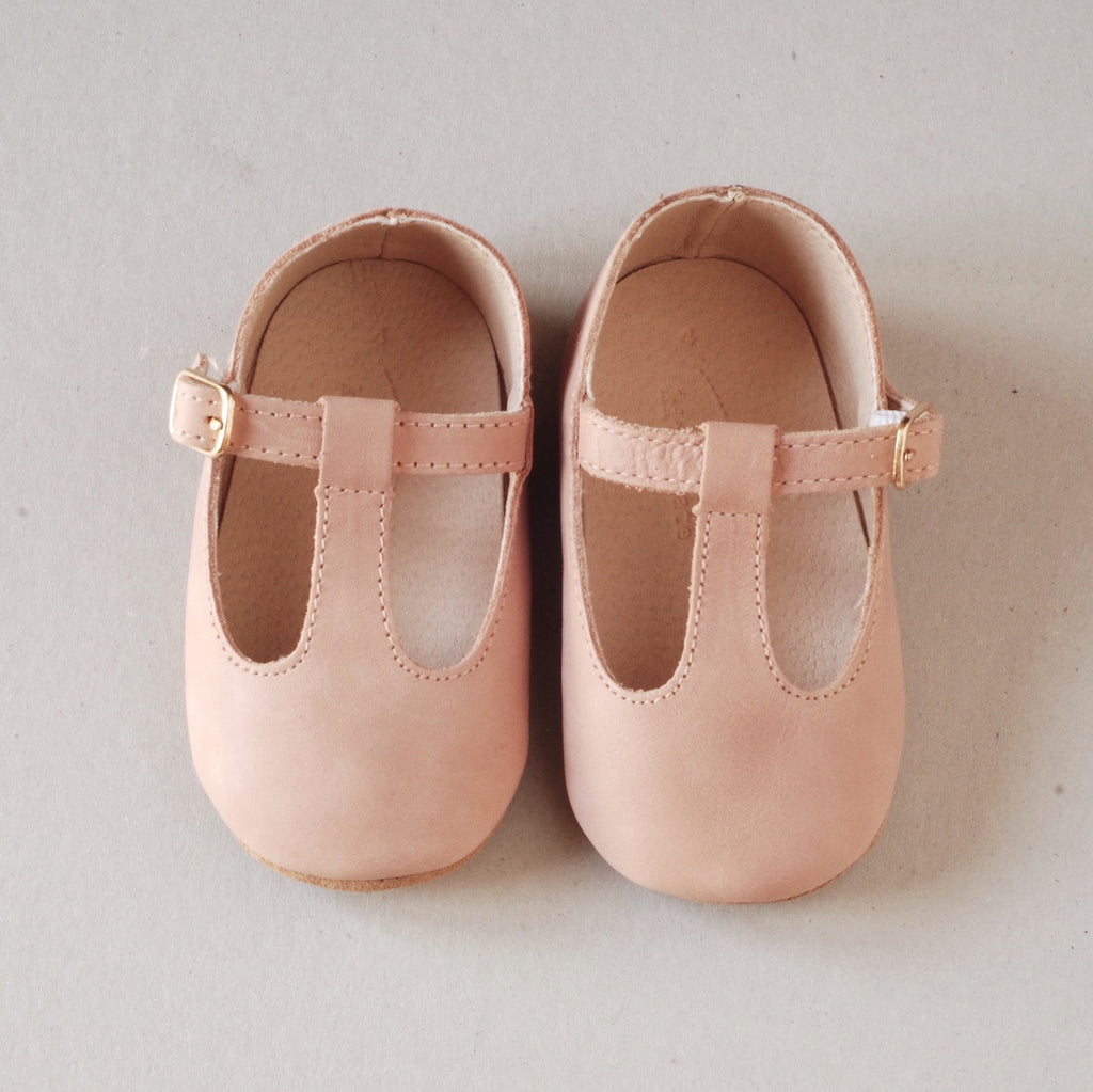 Pink Baby T-Bar Shoes for Toddlers and First Walkers - Leather, Australia Kit & Kate The perfect present for a first birthday