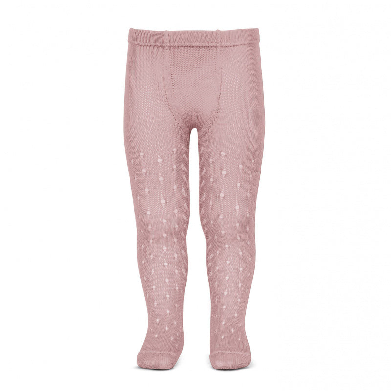 Condor Tights - Full Openwork Lace in Pale Rose Baby & Toddler Socks from Spain in Australia by Kit & Kate