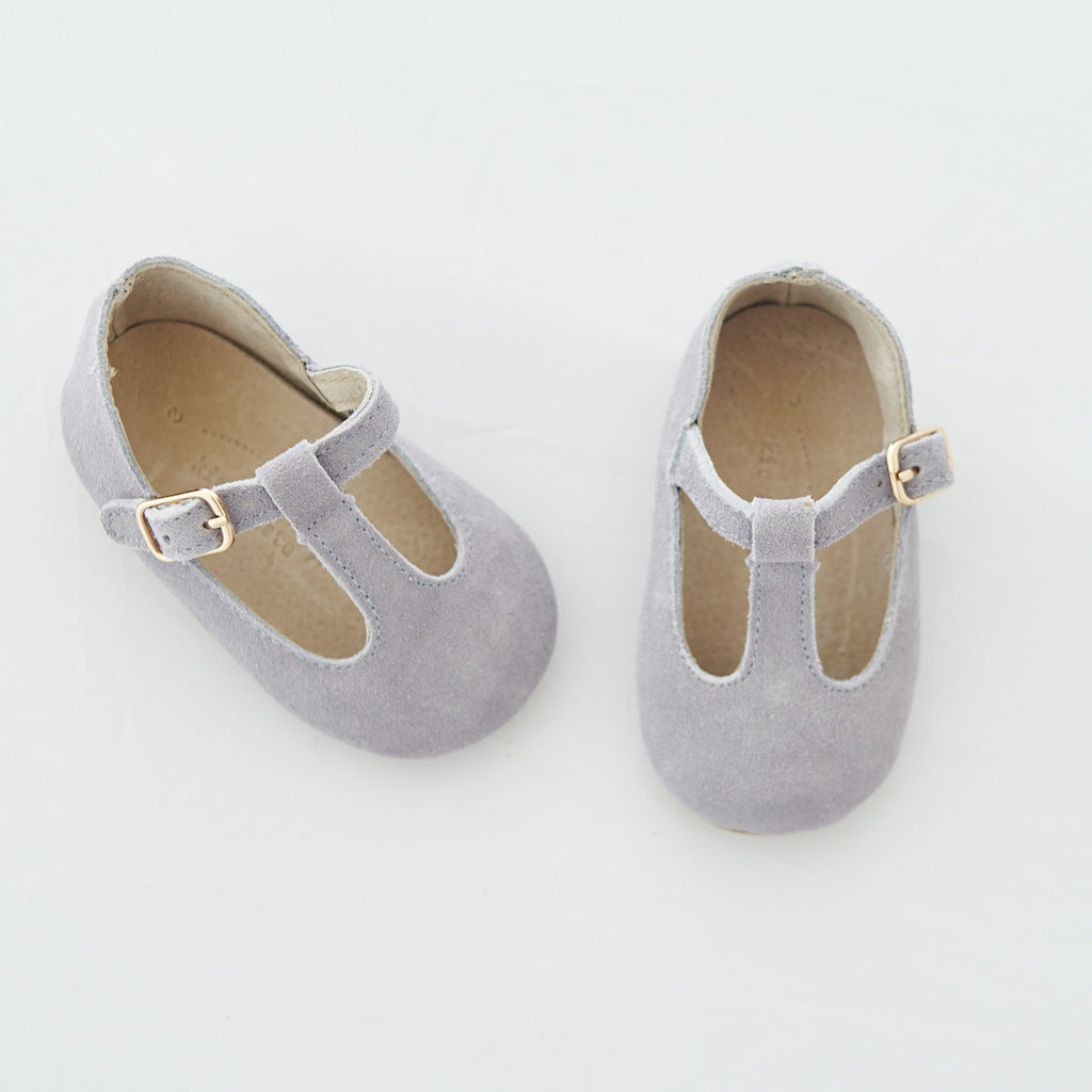 Baby Shoes - Paris baby t-bar shoes for babies & toddlers little girls,, soft soles natural leather light grey kit & kate 21
