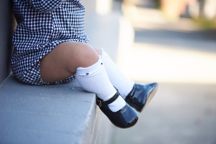 Baby Shoes - Eleanor Mary-Janes -Patent Black Shoes for babies & toddlers, girls, soft soles natural leather Kit & Kate 6